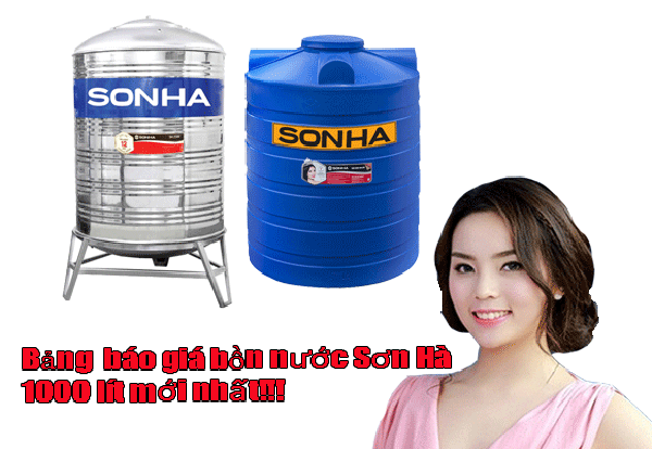 Bảng báo giá bồn nước Sơn Hà 3000 lít tháng cuối năm 2017